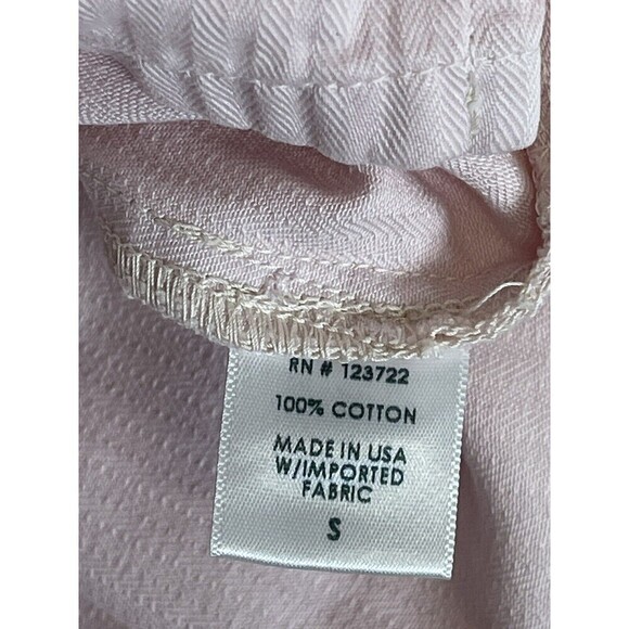 Xirena Womens Long Sleeve Popover Shirt Blouse Size S Light Pink Cotton - Picture 8 of 9